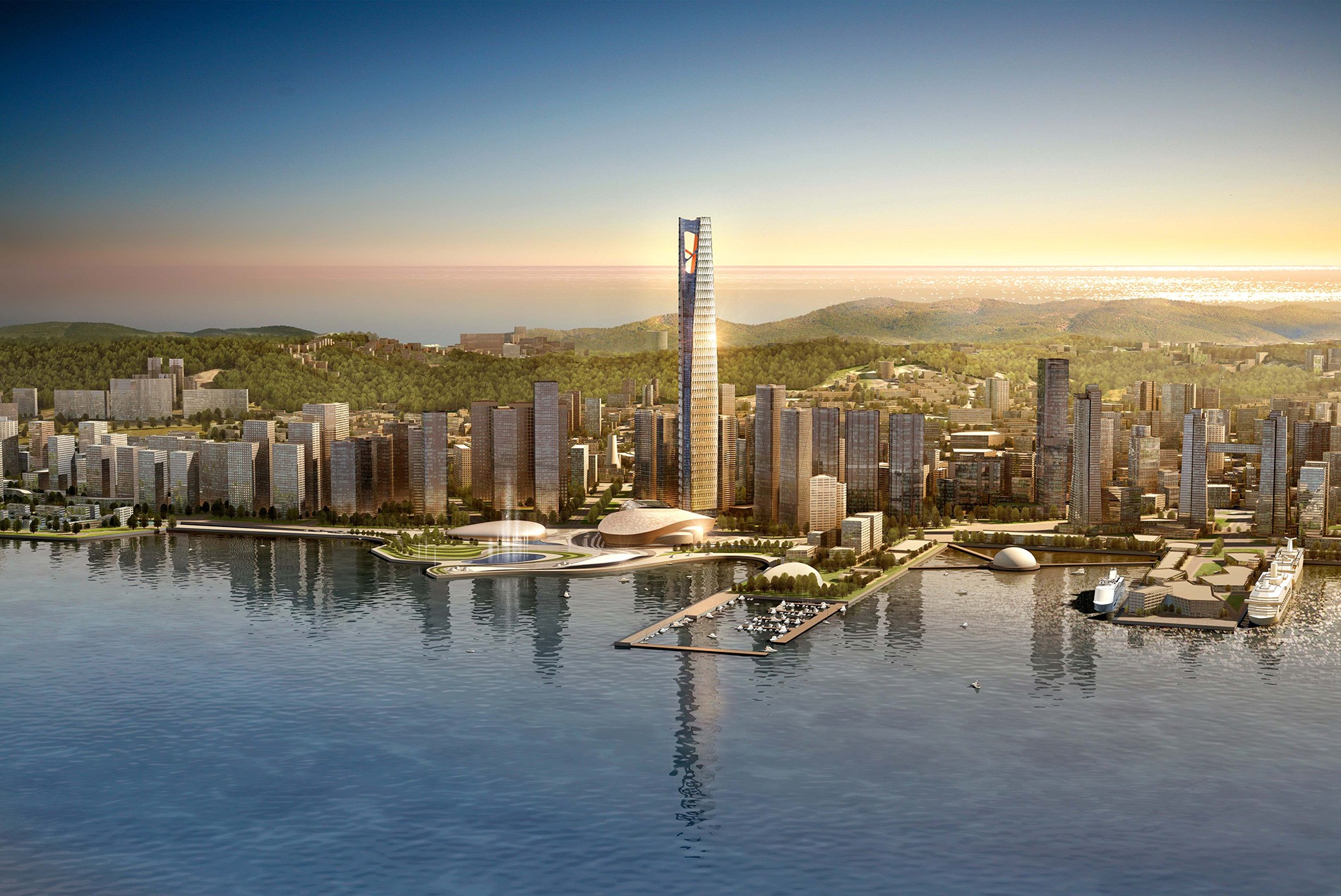 Greenland Dalian East Harbor Tower - HOK