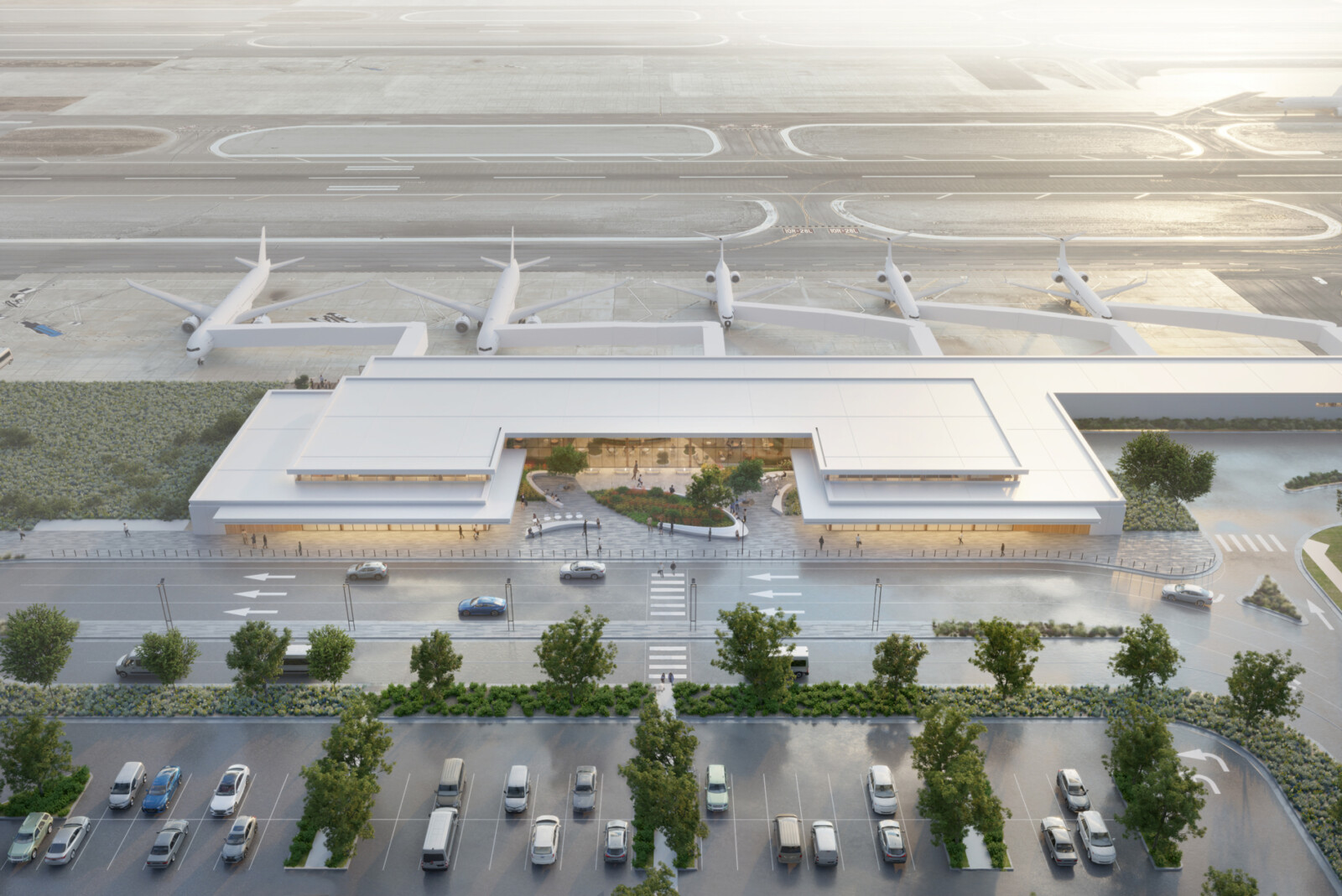 HOK Designing Modern Airport Terminals in Mobile and Monterey - HOK